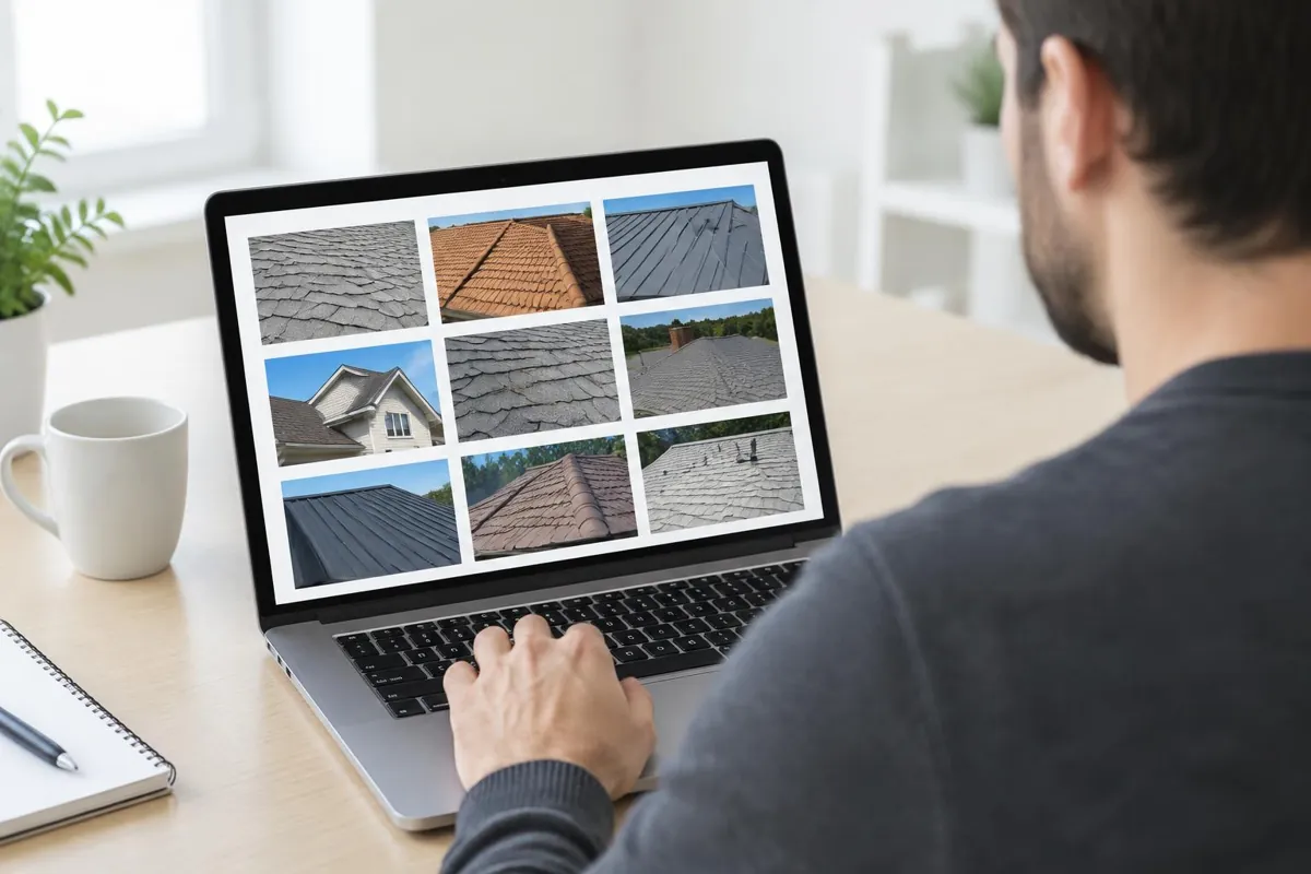 Organizing a private set of roof observation photos.