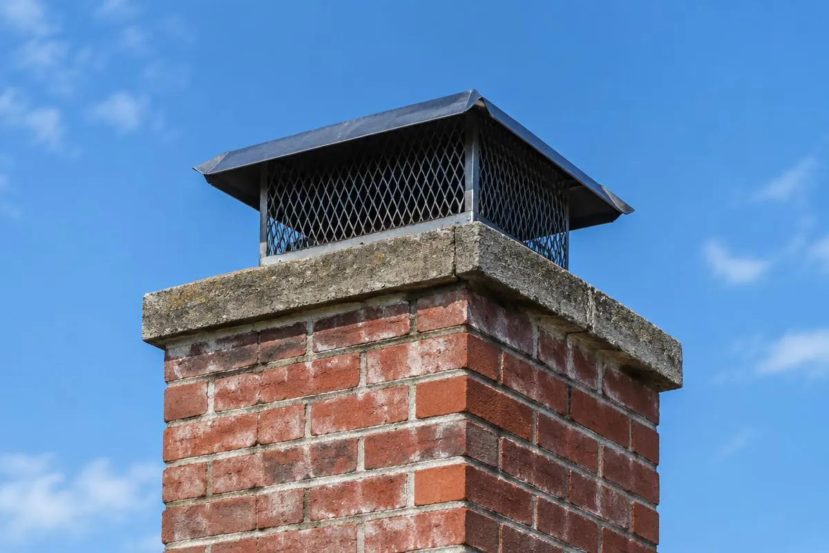 Brick chimney crown and cap