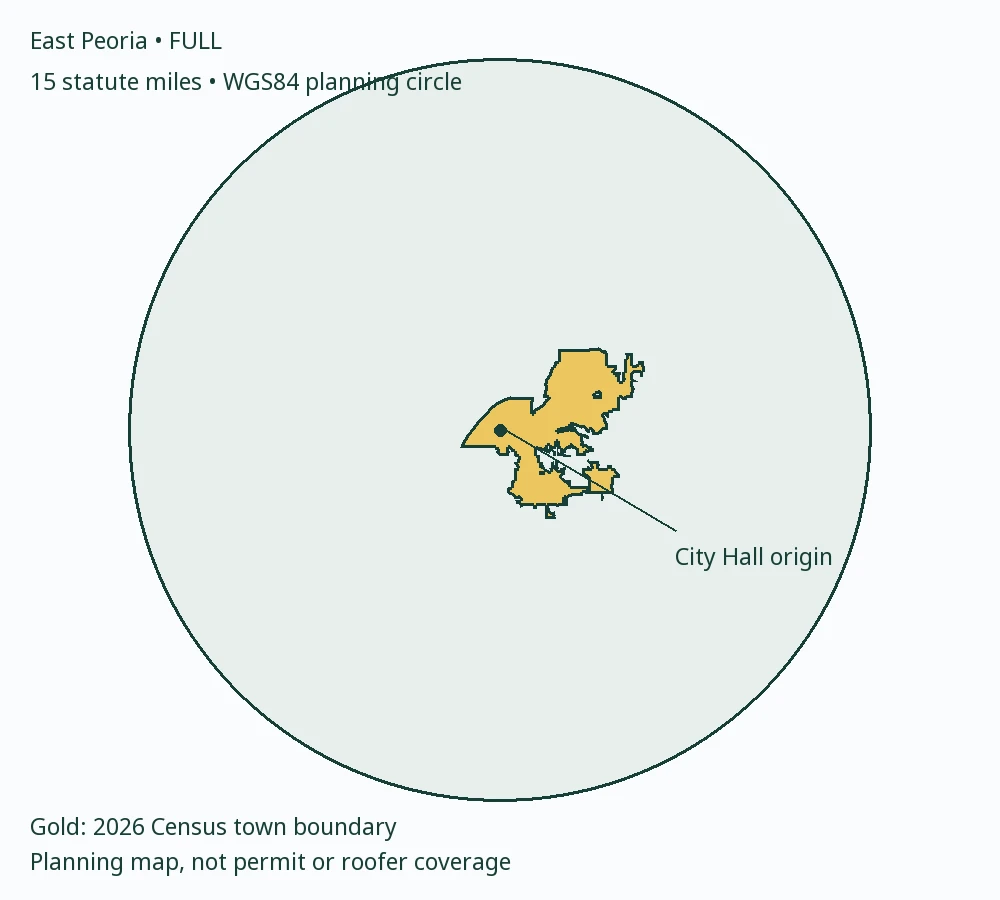 East Peoria in the planning circle