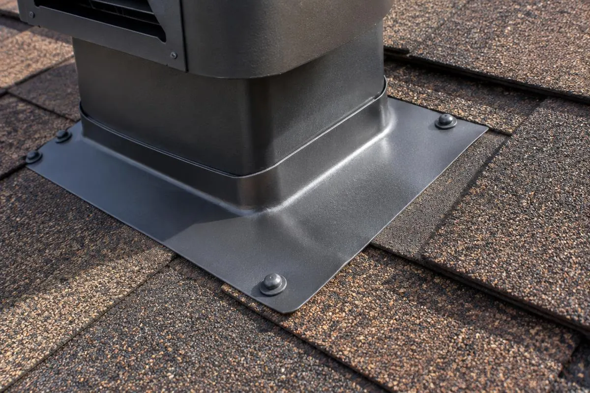 Flashing around a roof vent