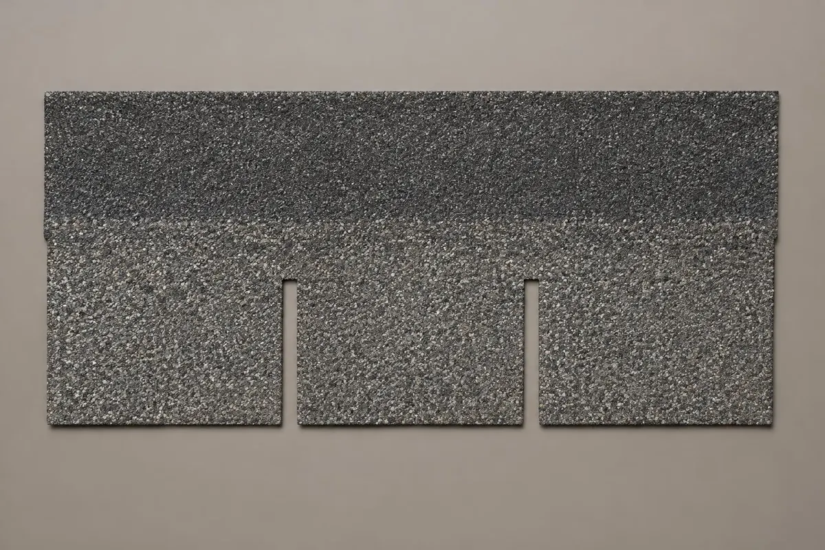 Three-tab sample with equal rectangular tabs